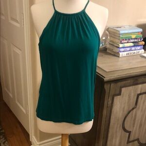 Vince Camuto Green Halter Sleeveless Relaxed Blouse